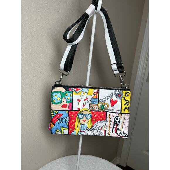Brighton Glam Girl Crossbody Fabric Pouch Purse NWT - Picture 2 of 7